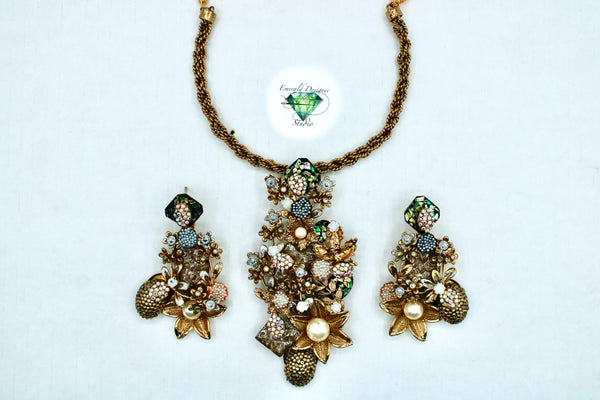 Hand-Crafted Ornate Necklace Set - E4003