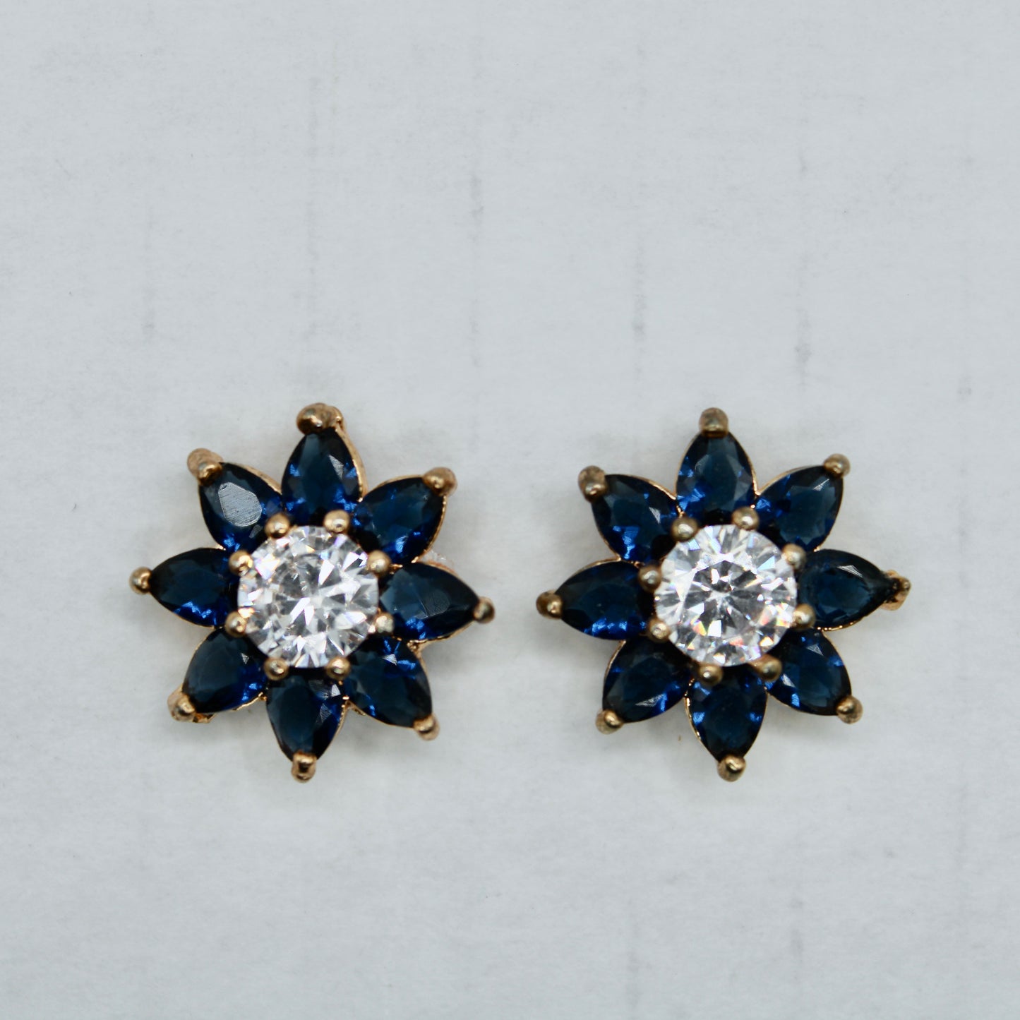 Floral Cubic Zirconia Statement Studs - E2320