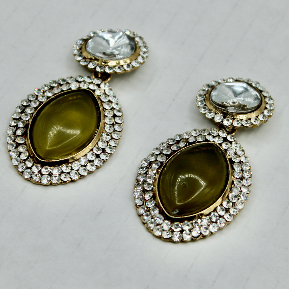 Cubic Zirconia Cocktail Earrings - E543