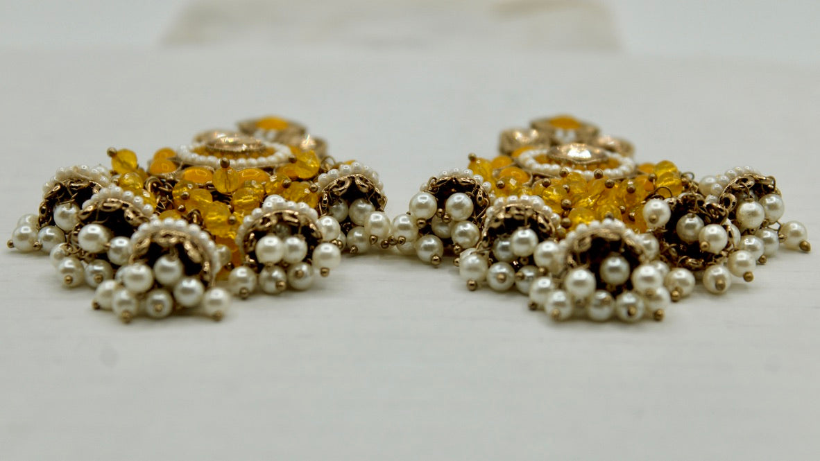 Diamante and Crystal Bead Earrings - E557