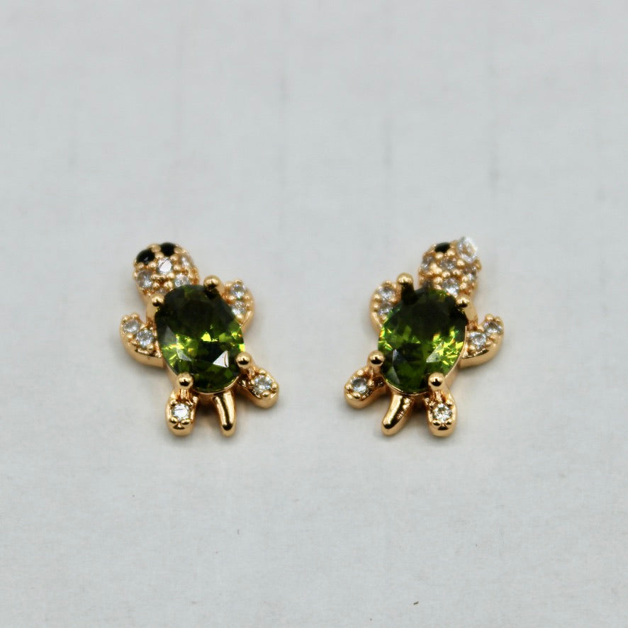 Cubic Zirconia Turtle Studs - E2332