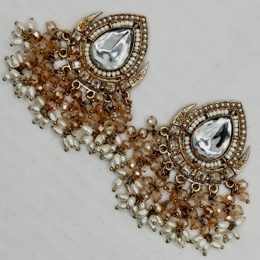 Pear-Cut Cubic Zirconia Earrings - E561