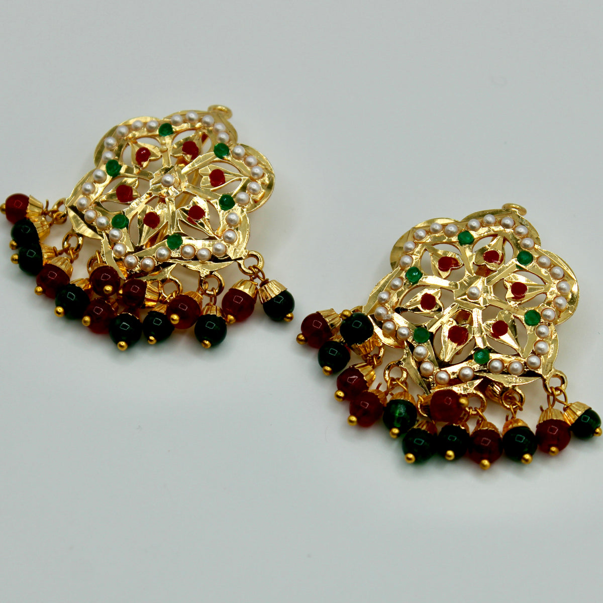 Lightweight Nauratan and Crystal Earrings - E540