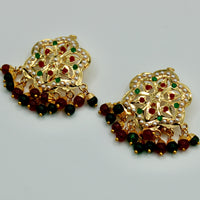 Lightweight Nauratan and Crystal Earrings - E540