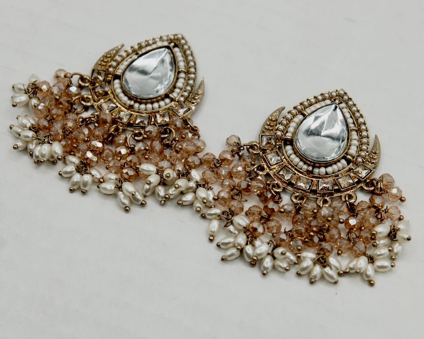 Pear-Cut Cubic Zirconia Earrings - E561