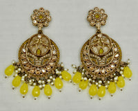 Kundan and Acrylic Bead Earrings - E552