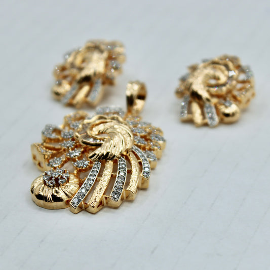 Cubic Zirconia Pendant Set - E2277