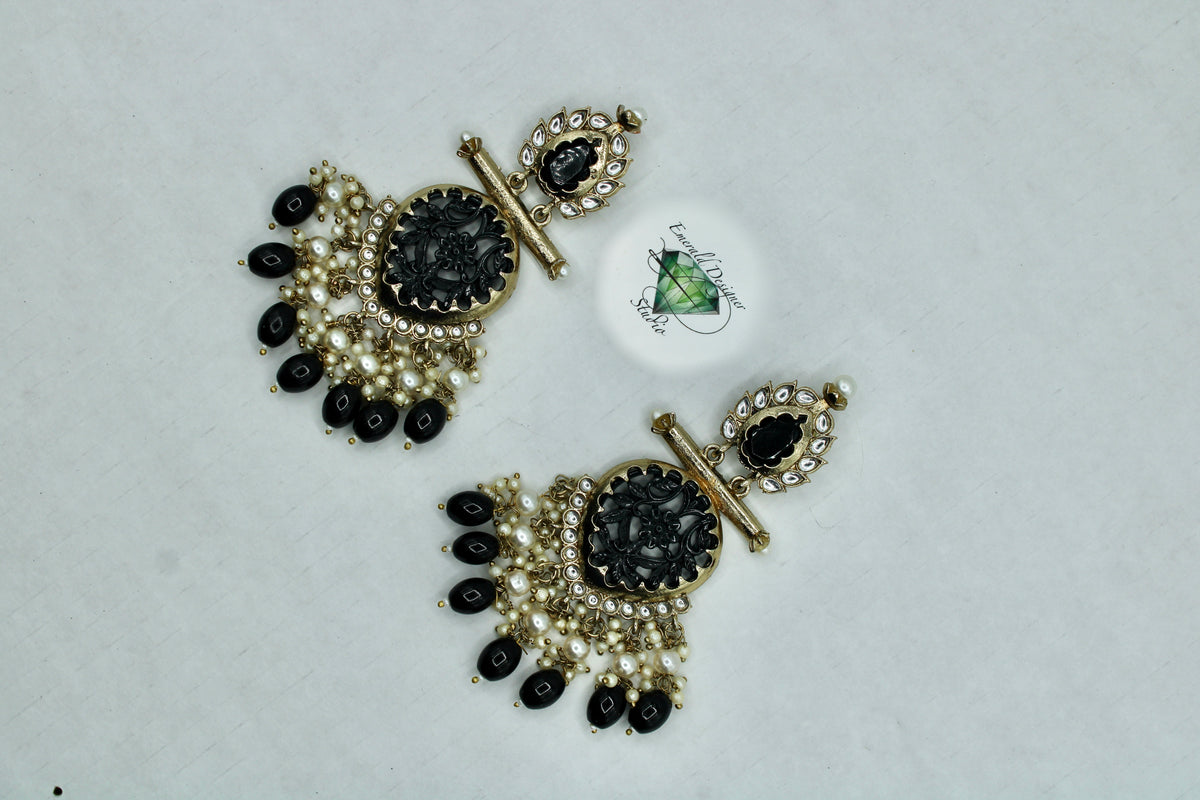 Hand-Crafted Oxidized Earrings - E4007