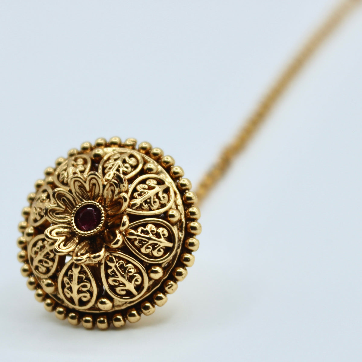 Studded Rajistani Teeka with Golden Appliques - E528