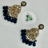 Traditional Kundan and Bead Earrings - E546