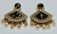 Mosaic Stone and Crystal Earrings - E550