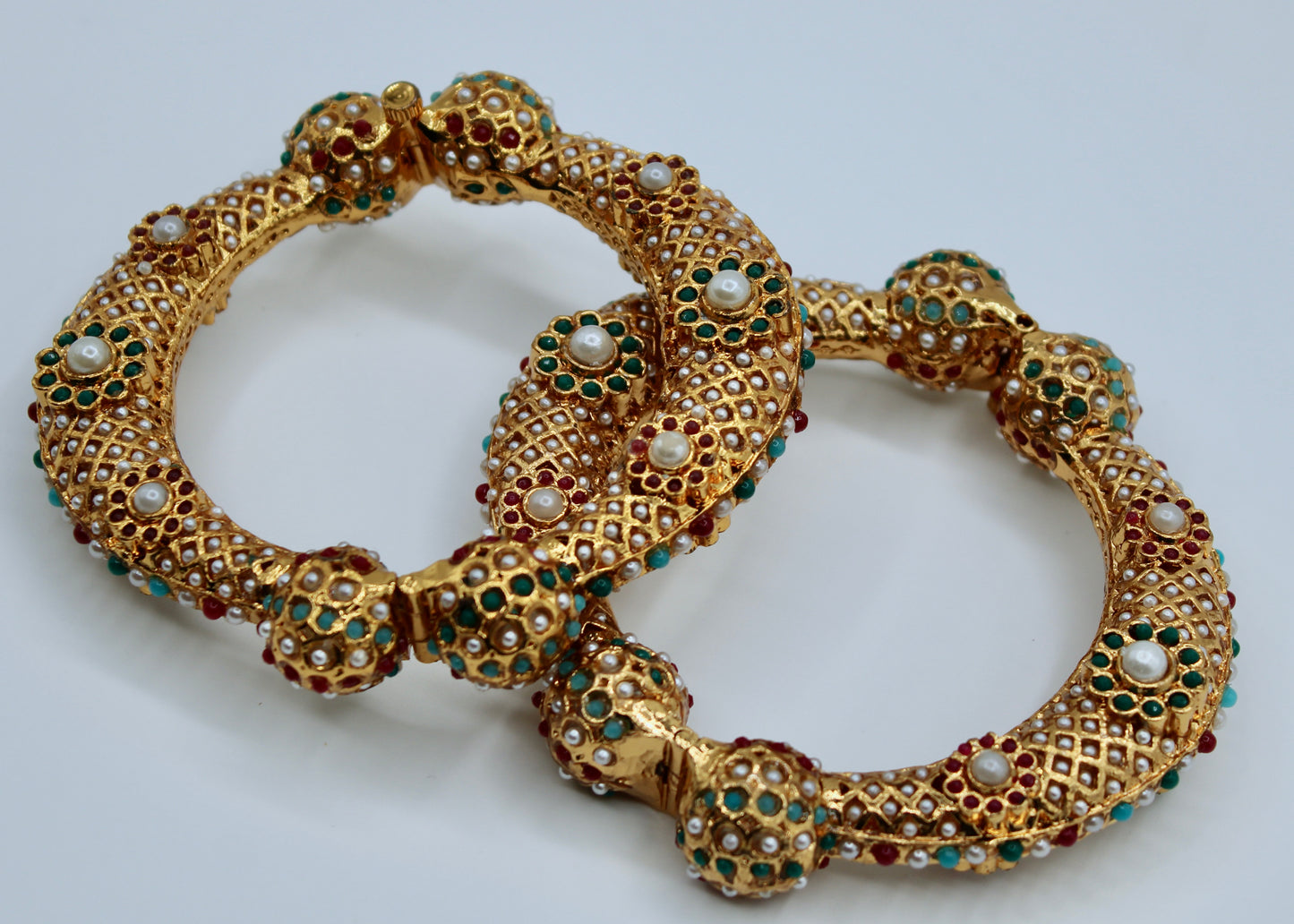 Nauratan Studded Rajisthani Kada - E2227