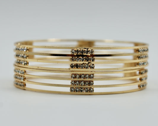 Studded Cubic Zirconia Kada Set - E2264