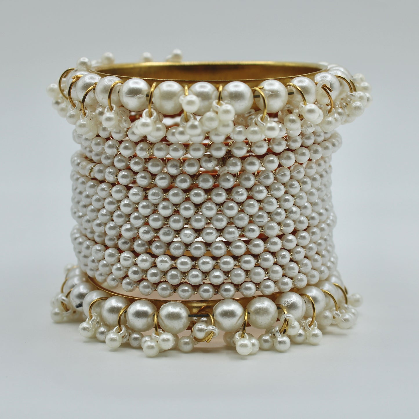 Faux Pearl Bangle Set - E500