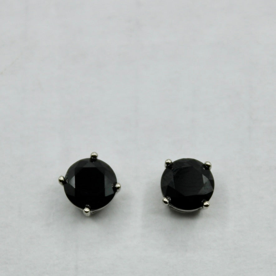 Round-Cut Cubic Zirconia Studs - E2335