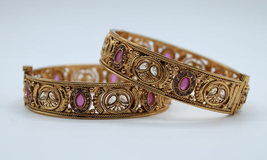 Kundan and Cubic Zirconia Kada Set - E2200
