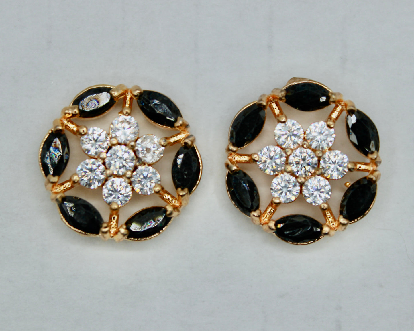 Floral Cubic Zirconia Studs - E2318
