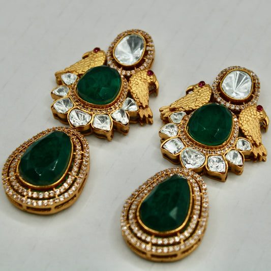Unique Cubic Zirconia Statement Earrings - E581