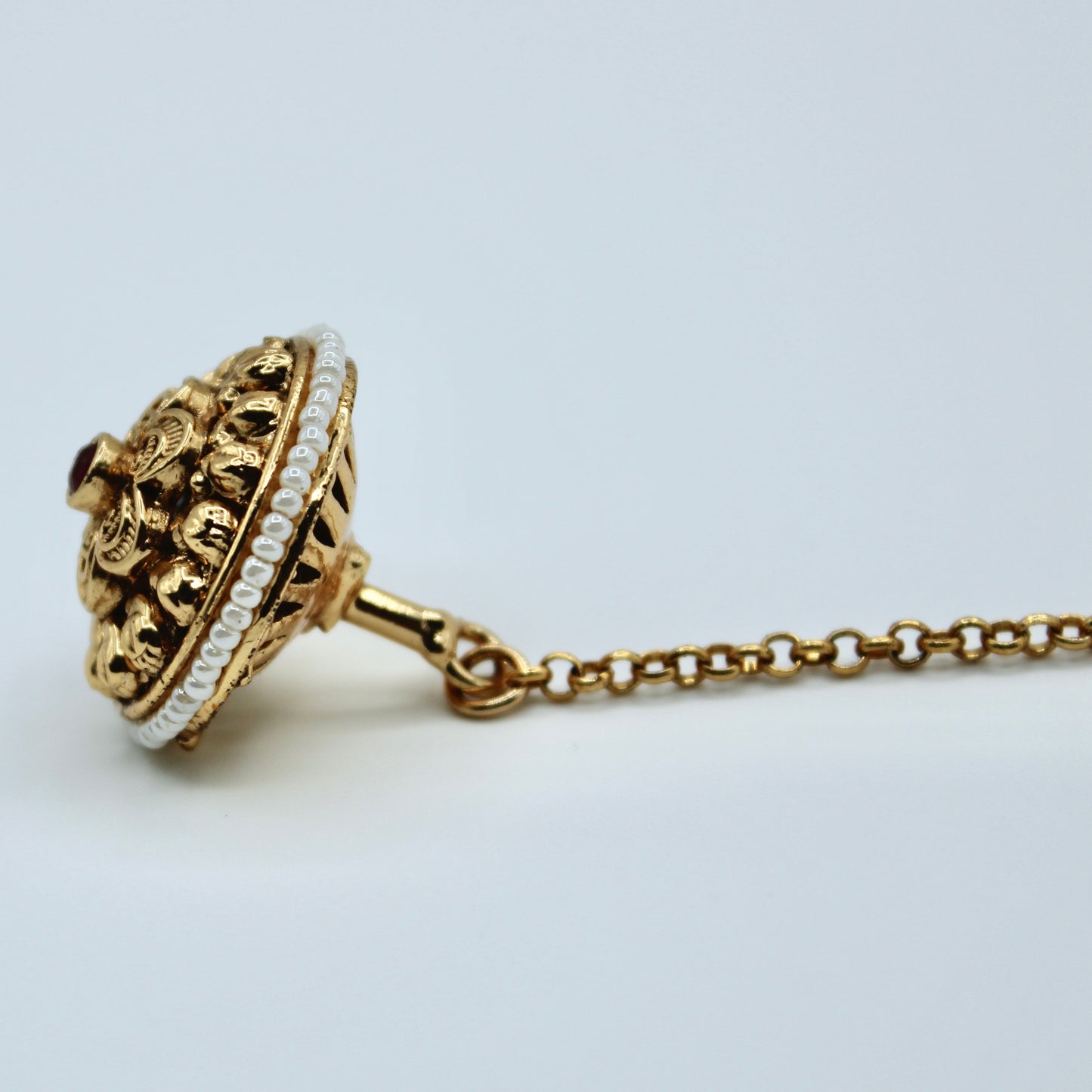 Studded Rajistani Teeka with Beads - E527