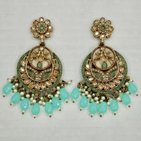 Kundan and Acrylic Bead Earrings - E552