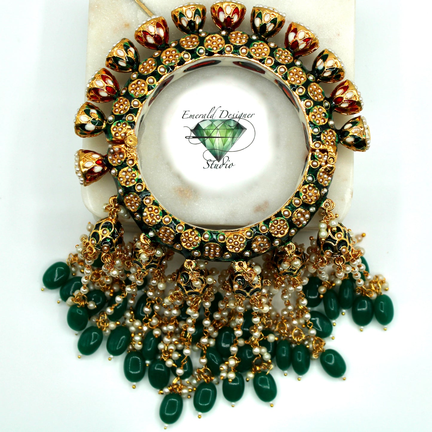 Hand-Made Meena Kari Latkan Kada - E2215