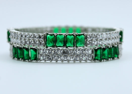 Cubic Zirconia Bangle Set - E2240
