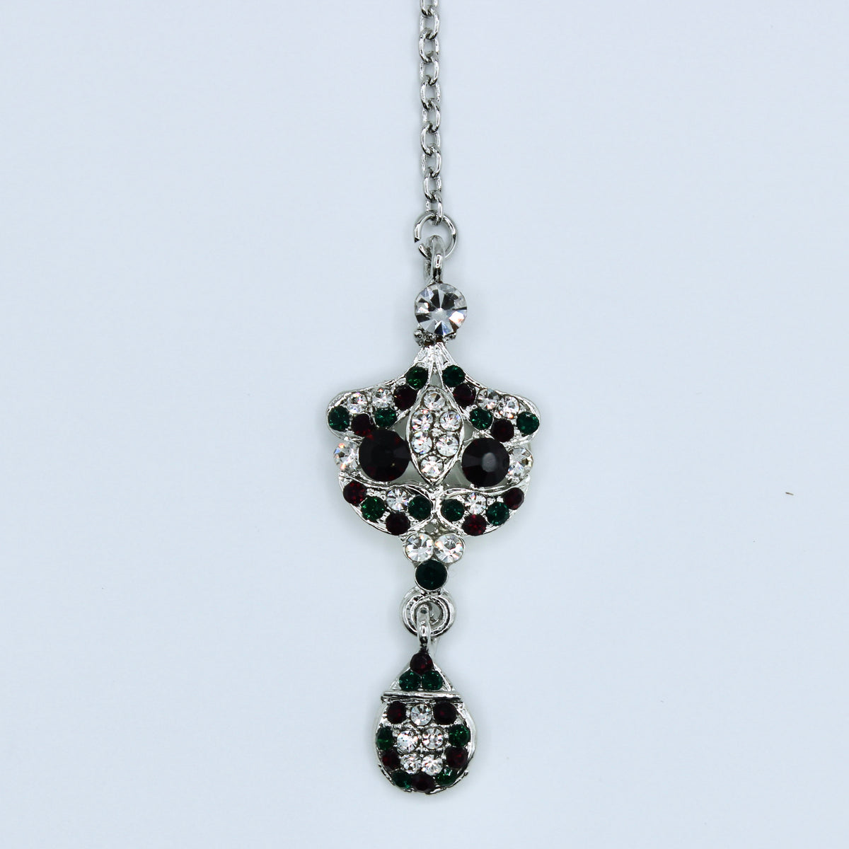 Dark Ruby and Emerald Cubic Zirconia Teeka - E513