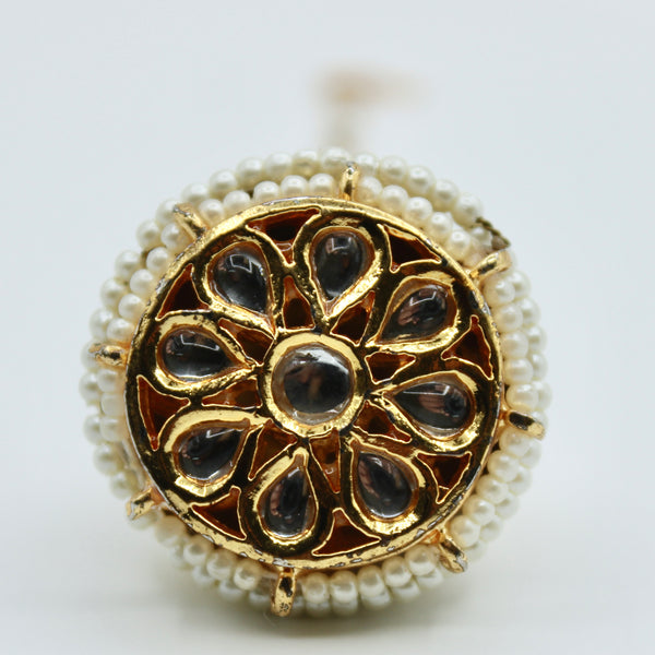 Kundan Rajistani Teeka with Bead Detailing - E529