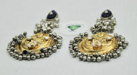 Ghungroo and Kundan Oxidized Earrings - E1152