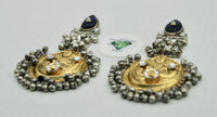 Ghungroo and Kundan Oxidized Earrings - E1152