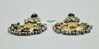 Ghungroo and Kundan Oxidized Earrings - E1152