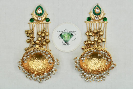 Ghungroo and Faux Pearl Jhumkis - E1123