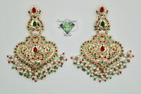 Hyderabadi Nauratan Earrings - E1296