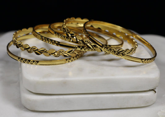 Gold-Plated Bangle Set - E1901