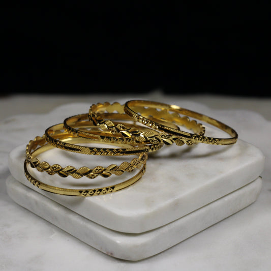 Gold-Plated Bangle Set - E1901