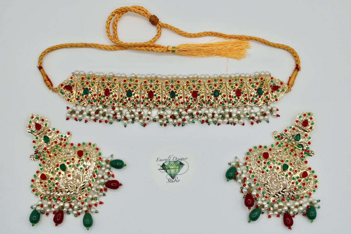 Nauratan Choker Necklace Set - E1295