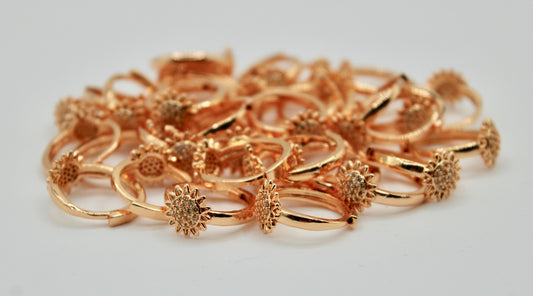 Floral Cubic Zirconia Toe Ring - E1311