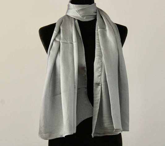 Solid Crinkle Short Silk Hijab - E1380