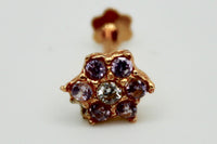 Floral Cubic Zirconia Nose Pin - E1625