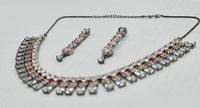 Princess-Cut Cubic Zirconia Necklace Set - E852