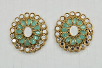 Faux Sheesha Kundan Studs - E1191