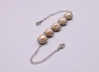 Faux Pearl and Cubic Zirconia Bracelet - E1269