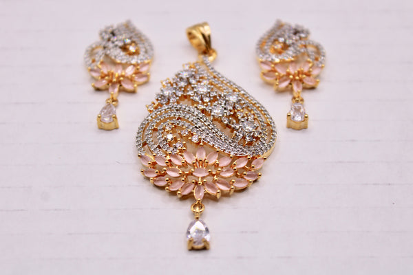 Cubic Zirconia Pendant Set - E863