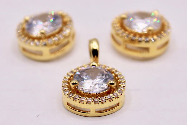 Cubic Zirconia Pendant Set - E874