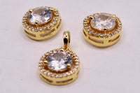 Cubic Zirconia Pendant Set - E874