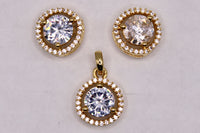 Cubic Zirconia Pendant Set - E874