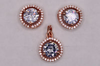 Cubic Zirconia Pendant Set - E874