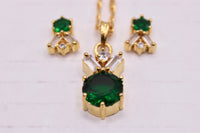 Cubic Zirconia Pendant Set - E1211