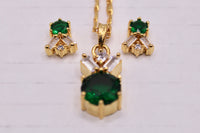 Cubic Zirconia Pendant Set - E1211