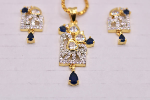 Cubic Zirconia Pendant Set - E1210